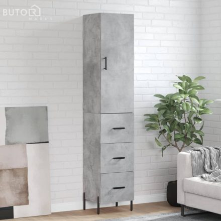 vidaXL betonszürke szerelt fa magasszekrény 34,5x34x180 cm