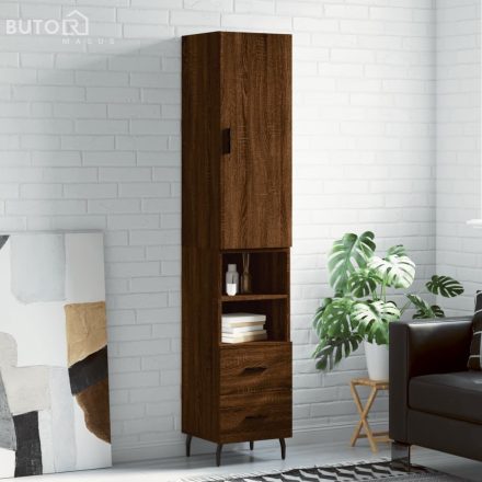 vidaXL barna tölgy színű szerelt fa magasszekrény 34,5x34x180 cm