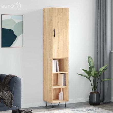 vidaXL sonoma tölgy szerelt fa magasszekrény 34,5x34x180 cm
