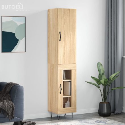 vidaXL sonoma tölgy szerelt fa magasszekrény 34,5x34x180 cm