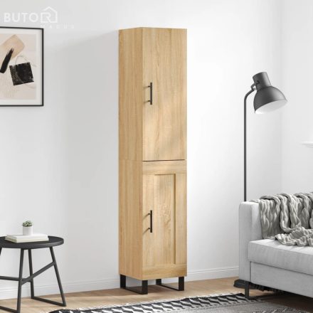 vidaXL sonoma tölgy szerelt fa magasszekrény 34,5x34x180 cm