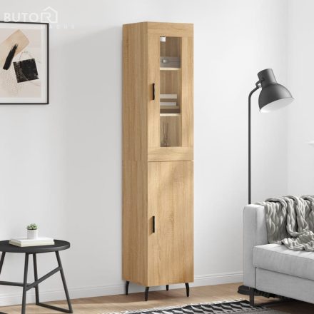 vidaXL sonoma tölgy szerelt fa magasszekrény 34,5x34x180 cm