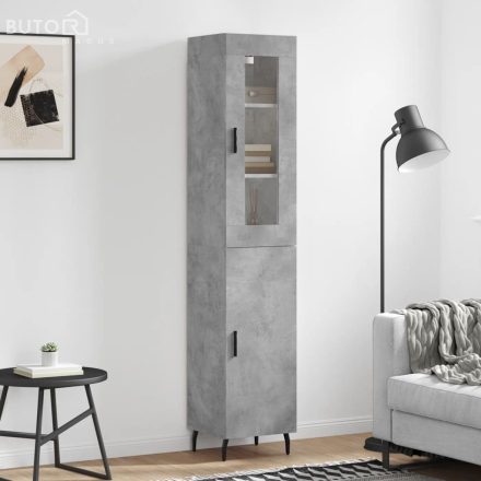 vidaXL betonszürke szerelt fa magasszekrény 34,5x34x180 cm