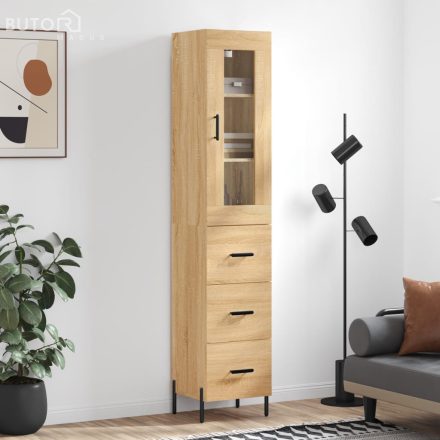 vidaXL sonoma tölgy szerelt fa magasszekrény 34,5x34x180 cm