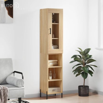 vidaXL sonoma tölgy szerelt fa magasszekrény 34,5x34x180 cm