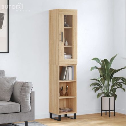 vidaXL sonoma tölgy szerelt fa magasszekrény 34,5x34x180 cm