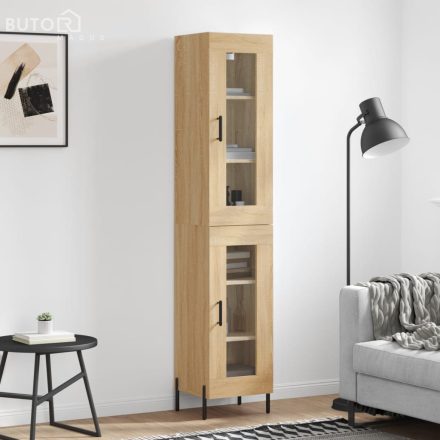 vidaXL sonoma tölgy szerelt fa magasszekrény 34,5x34x180 cm