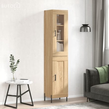 vidaXL sonoma tölgy szerelt fa magasszekrény 34,5x34x180 cm