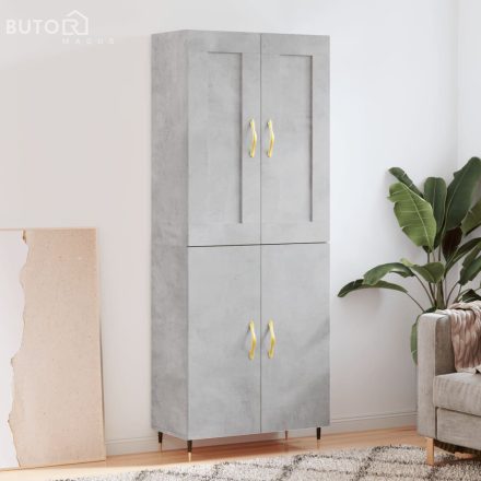 vidaXL betonszürke szerelt fa magasszekrény 69,5 x 34 x 180 cm
