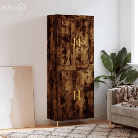 vidaXL füstös tölgy színű szerelt fa magasszekrény 69,5 x 34 x 180 cm