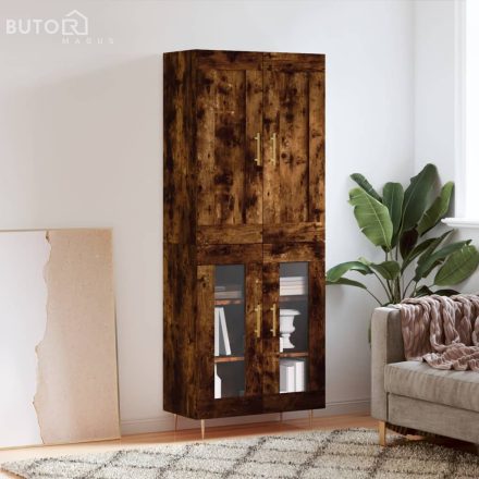 vidaXL füstös tölgy színű szerelt fa magasszekrény 69,5 x 34 x 180 cm