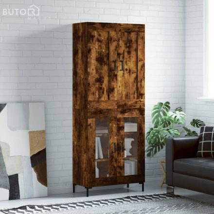 vidaXL füstös tölgy színű szerelt fa magasszekrény 69,5 x 34 x 180 cm