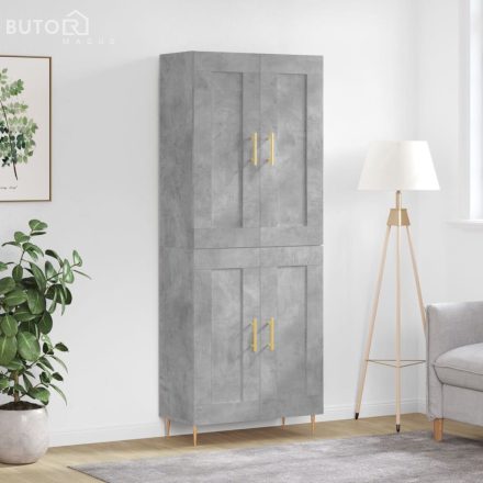 vidaXL betonszürke szerelt fa magasszekrény 69,5 x 34 x 180 cm