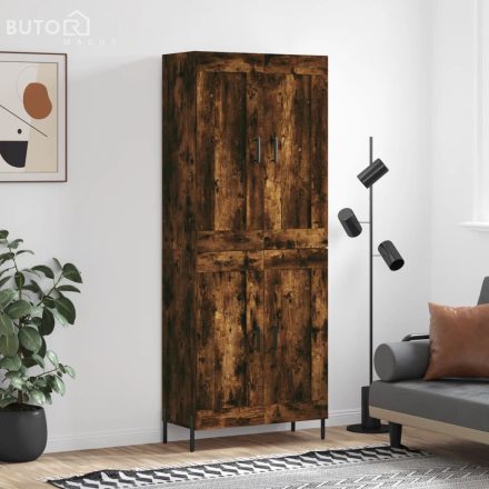 vidaXL füstös tölgy színű szerelt fa magasszekrény 69,5 x 34 x 180 cm
