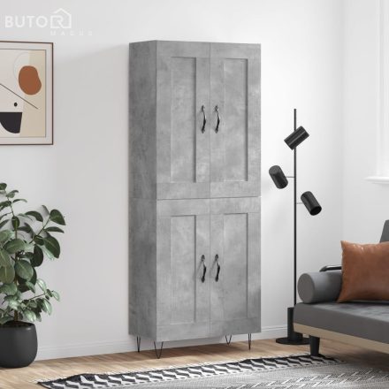 vidaXL betonszürke szerelt fa magasszekrény 69,5 x 34 x 180 cm
