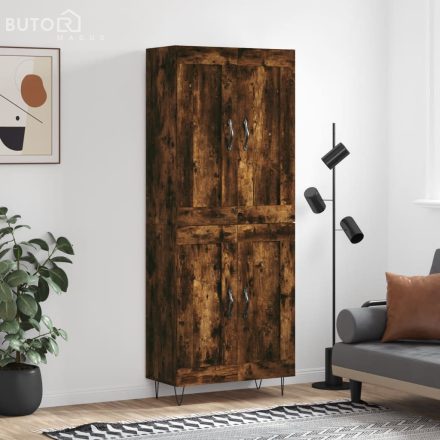 vidaXL füstös tölgy színű szerelt fa magasszekrény 69,5 x 34 x 180 cm