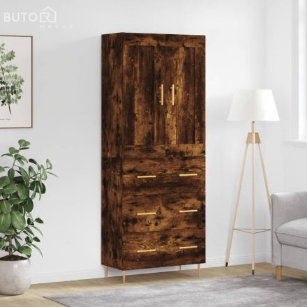 vidaXL füstös tölgy színű szerelt fa magasszekrény 69,5 x 34 x 180 cm