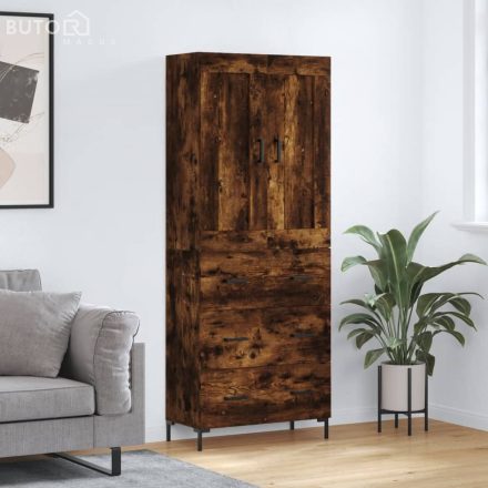 vidaXL füstös tölgy színű szerelt fa magasszekrény 69,5 x 34 x 180 cm