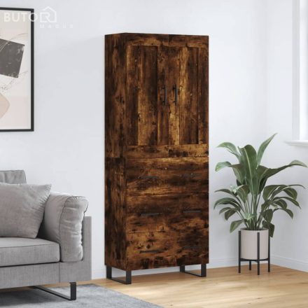 vidaXL füstös tölgy színű szerelt fa magasszekrény 69,5 x 34 x 180 cm