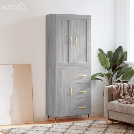 vidaXL szürke sonoma szerelt fa magasszekrény 69,5 x 34 x 180 cm