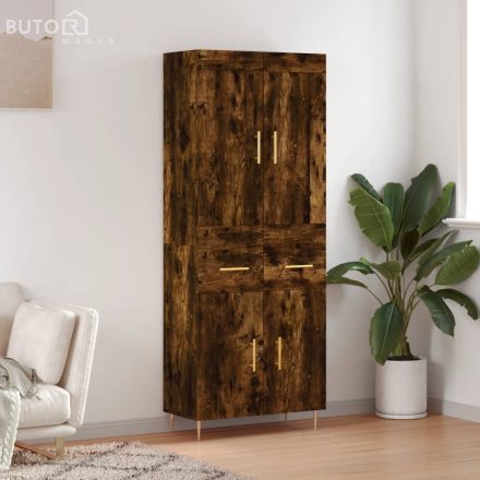 vidaXL füstös tölgy színű szerelt fa magasszekrény 69,5 x 34 x 180 cm
