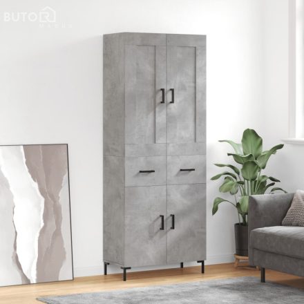 vidaXL betonszürke szerelt fa magasszekrény 69,5 x 34 x 180 cm