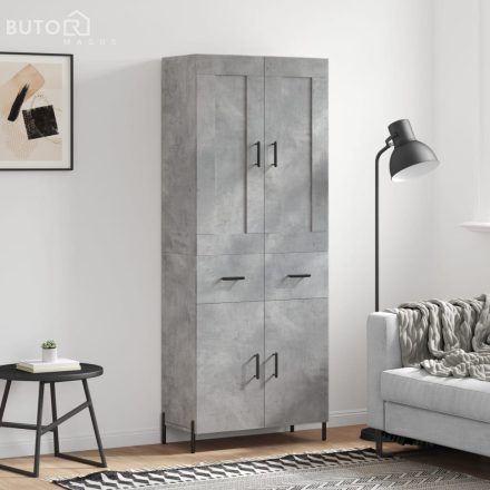 vidaXL betonszürke szerelt fa magasszekrény 69,5 x 34 x 180 cm