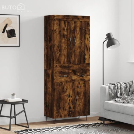 vidaXL füstös tölgy színű szerelt fa magasszekrény 69,5 x 34 x 180 cm