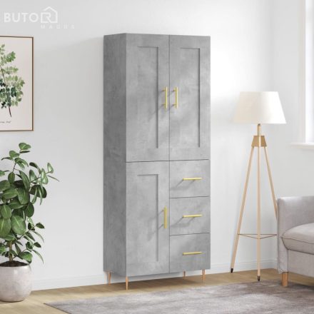 vidaXL betonszürke szerelt fa magasszekrény 69,5 x 34 x 180 cm