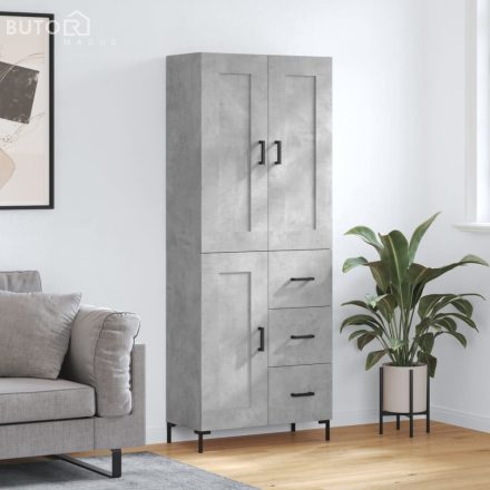 vidaXL betonszürke szerelt fa magasszekrény 69,5 x 34 x 180 cm