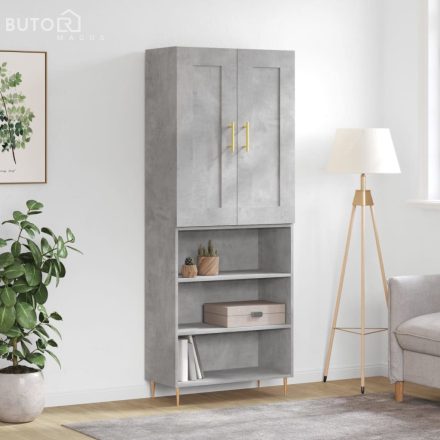 vidaXL betonszürke szerelt fa magasszekrény 69,5 x 34 x 180 cm