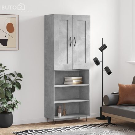 vidaXL betonszürke szerelt fa magasszekrény 69,5 x 34 x 180 cm 