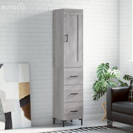 vidaXL szürke sonoma szerelt fa magasszekrény 34,5 x 34 x 180 cm