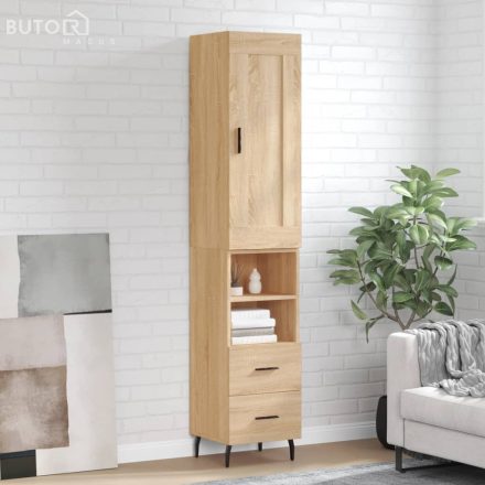 vidaXL sonoma tölgy szerelt fa magasszekrény 34,5x34x180 cm