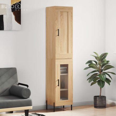 vidaXL sonoma tölgy szerelt fa magasszekrény 34,5x34x180 cm