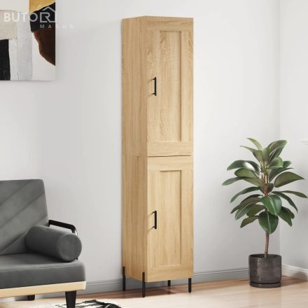 vidaXL sonoma tölgy szerelt fa magasszekrény 34,5x34x180 cm