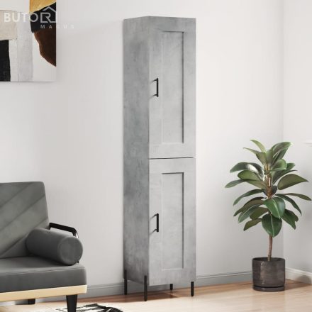 vidaXL betonszürke szerelt fa magasszekrény 34,5x34x180 cm