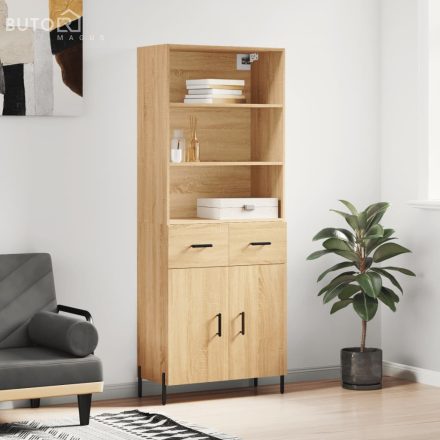 vidaXL sonoma tölgy szerelt fa magasszekrény 69,5 x 34 x 180 cm