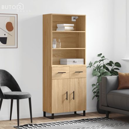 vidaXL sonoma tölgy szerelt fa magasszekrény 69,5 x 34 x 180 cm