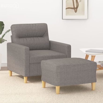 vidaXL tópszínű szövet kanapéfotel lábtartóval 60 cm