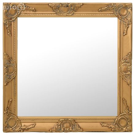 vidaXL aranyszínű barokk stílusú fali tükör 60 x 60 cm
