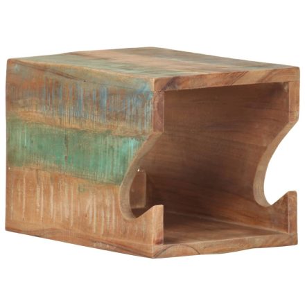 vidaXL falra szerelhető újrahasznosított fa kerékpártartó 35x25x25 cm
