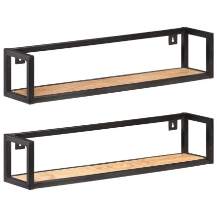 vidaXL 2 db nyers mangófa fali polc 80 cm