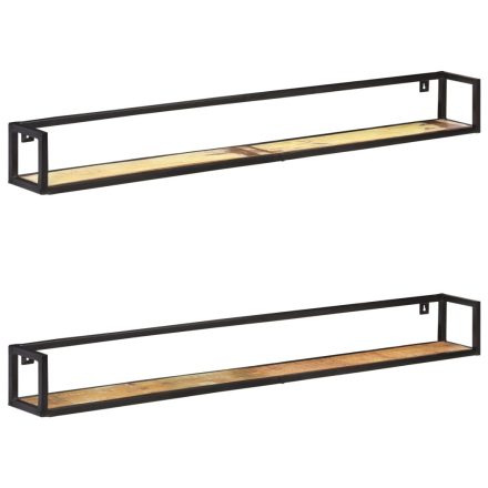 vidaXL 2 db tömör újrahasznosított fa fali polc 160 cm