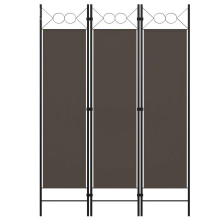 vidaXL antracitszürke 3 paneles paraván 120 x 180 cm