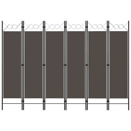 vidaXL antracitszürke 6 paneles paraván 240 x 180 cm