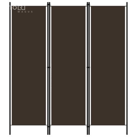 vidaXL barna 3 paneles paraván 150 x 180 cm