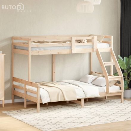 vidaXL tömör fenyőfa emeletes ágy 90x200/120x200 cm