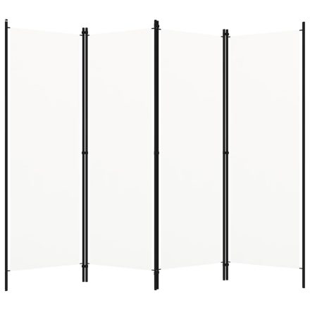 vidaXL fehér 4 paneles paraván 200 x 180 cm 