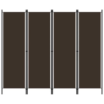 vidaXL barna 4 paneles paraván 200 x 180 cm